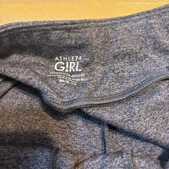 Athleta Girl Charcoal Joggers Like New Medium 8/10 - Picture 5 of 8